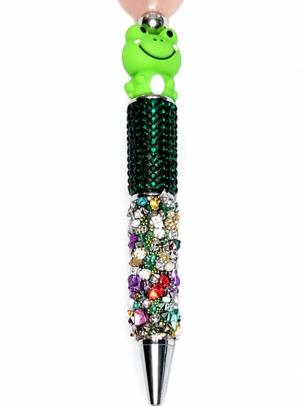 Handcrafted Beaded Pens | Cute Frog & Teddy Bear Rhinestone Ballpoint Pens Gift